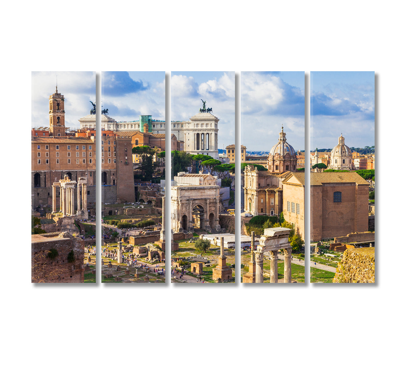 Roman Forums Canvas Print-Canvas Print-CetArt-5 Panels-36x24 inches-CetArt