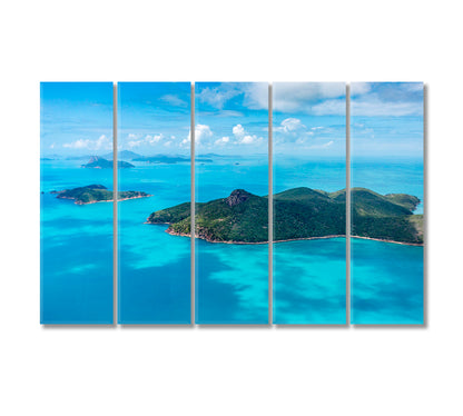 Whitsunday Islands Queensland Australia Canvas Print-Canvas Print-CetArt-5 Panels-36x24 inches-CetArt