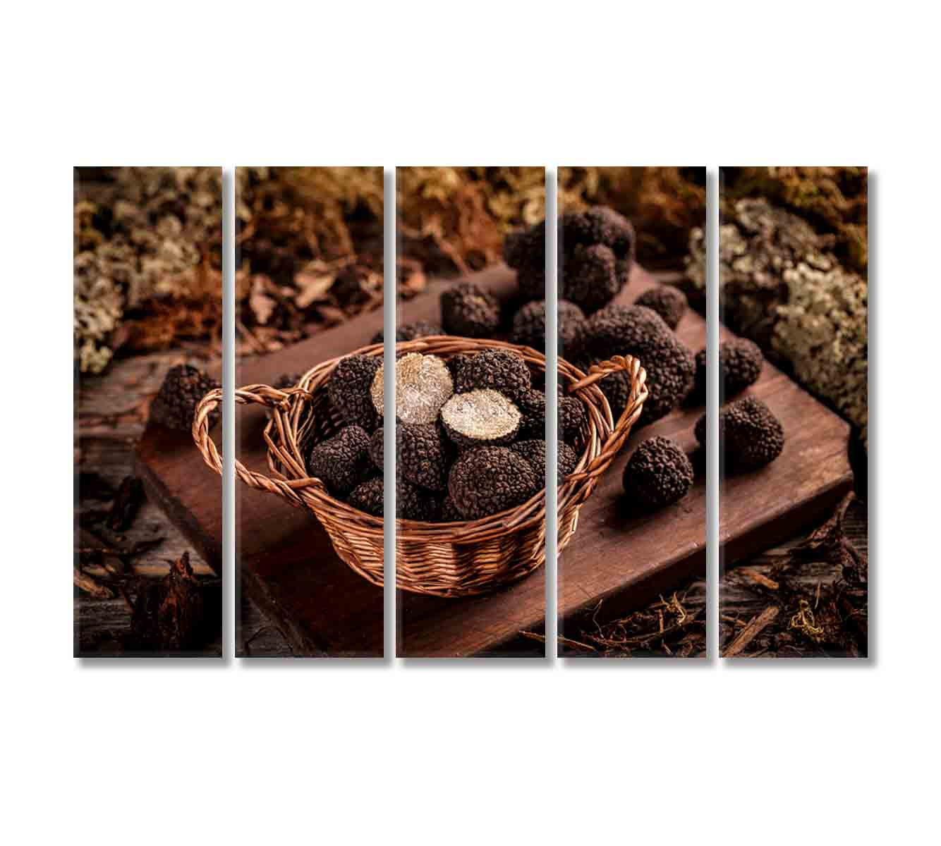 Black Truffles Canvas Print-Canvas Print-CetArt-5 Panels-36x24 inches-CetArt