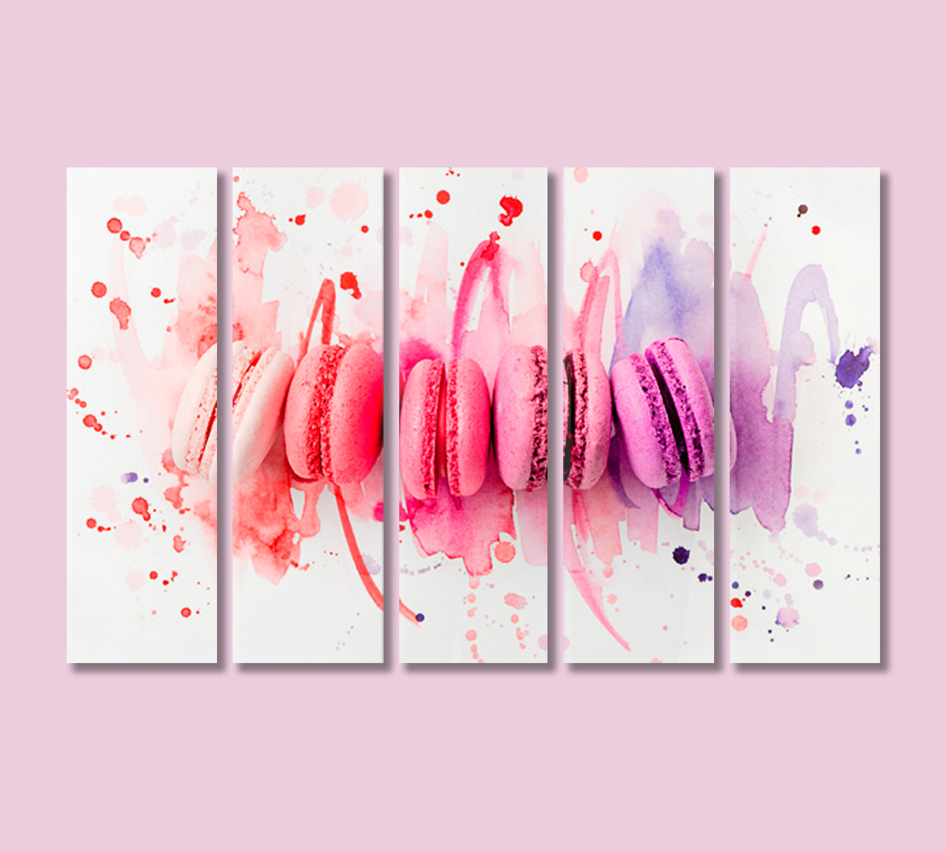 Colorful Macarons Canvas Print-Canvas Print-CetArt-5 Panels-36x24 inches-CetArt