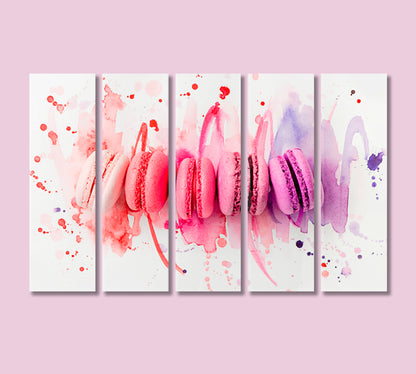 Colorful Macarons Canvas Print-Canvas Print-CetArt-5 Panels-36x24 inches-CetArt