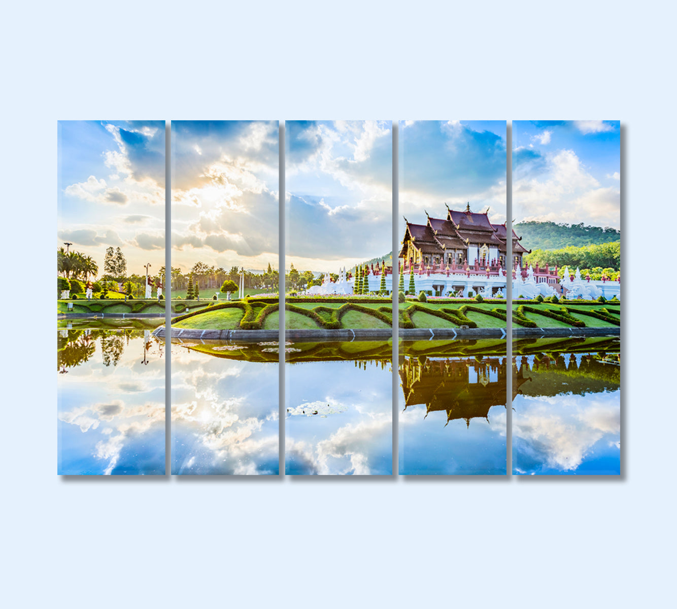 Royal Park Rajapruek Chiang Mai Thailand Canvas Print-Canvas Print-CetArt-5 Panels-36x24 inches-CetArt