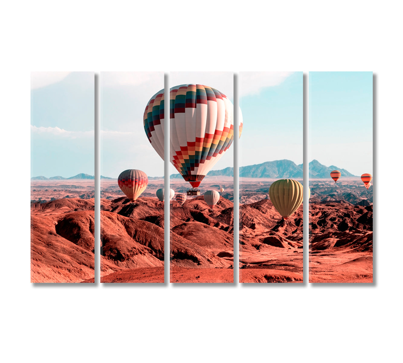 Colorful Balloons Africa Namibia Canvas Print-Canvas Print-CetArt-5 Panels-36x24 inches-CetArt