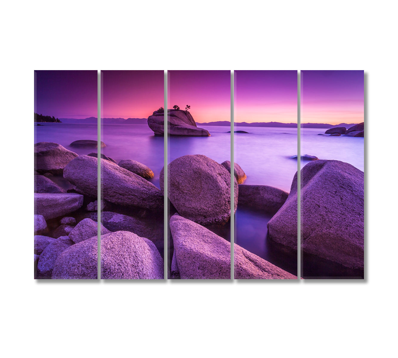 Lake Tahoe California Canvas Print-Canvas Print-CetArt-5 Panels-36x24 inches-CetArt