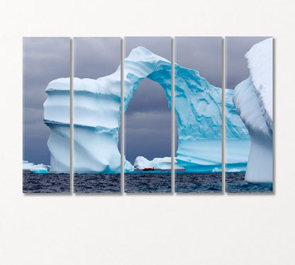 Huge Arch Shaped Iceberg Canvas Print-Canvas Print-CetArt-5 Panels-36x24 inches-CetArt