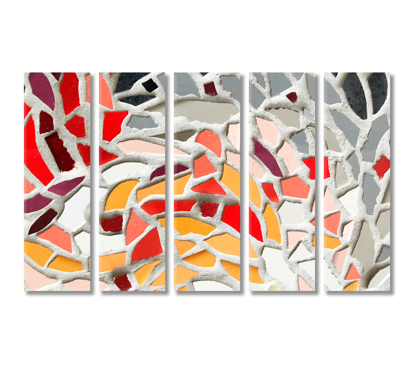 Colorful Mosaic Canvas Print-Canvas Print-CetArt-5 Panels-36x24 inches-CetArt