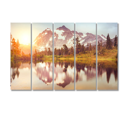 Mt Baker Snoqualmie National Forest Washington Canvas Print-Canvas Print-CetArt-5 Panels-36x24 inches-CetArt