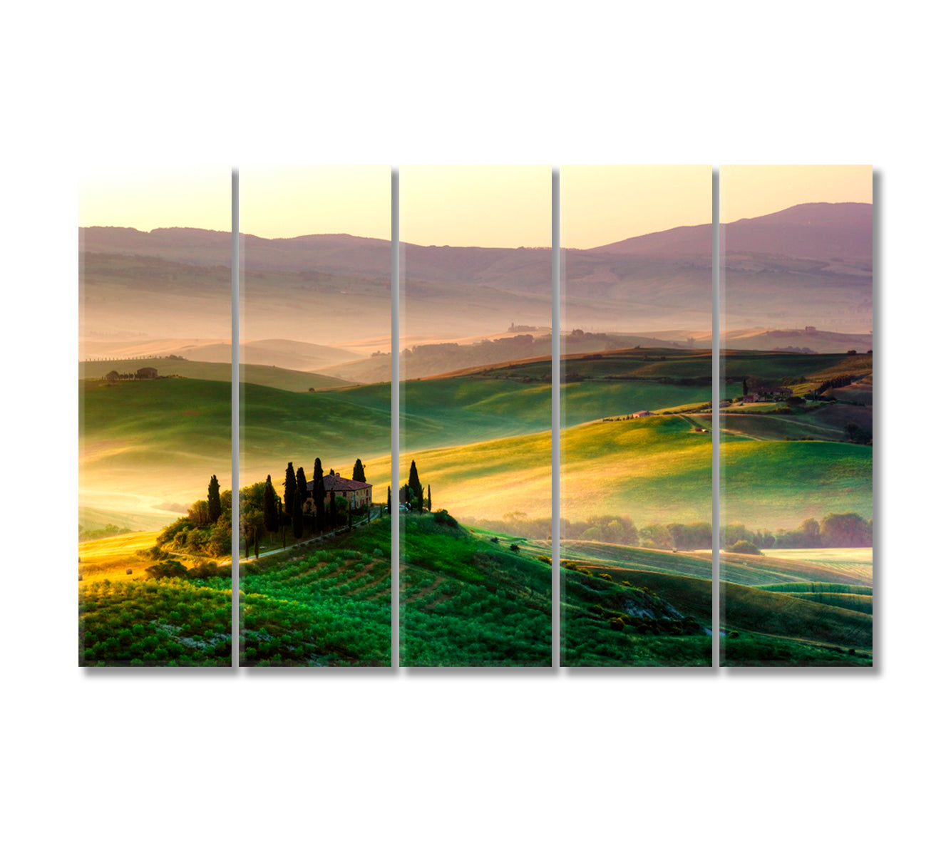 Tuscany Landscape Italy Canvas Print-Canvas Print-CetArt-5 Panels-36x24 inches-CetArt