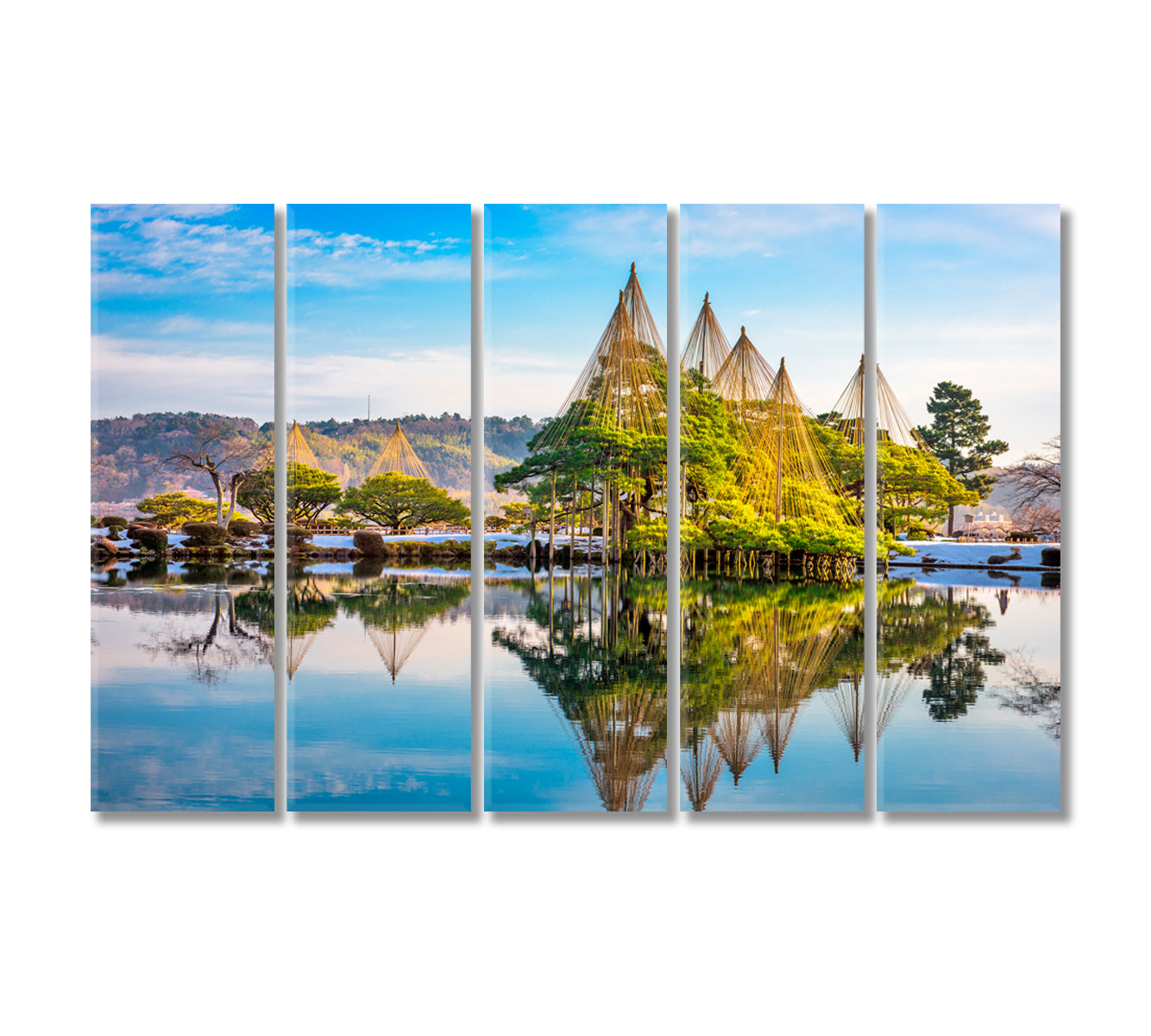 Kenrokuen Garden in Kanazawa Japan Canvas Print-Canvas Print-CetArt-5 Panels-36x24 inches-CetArt