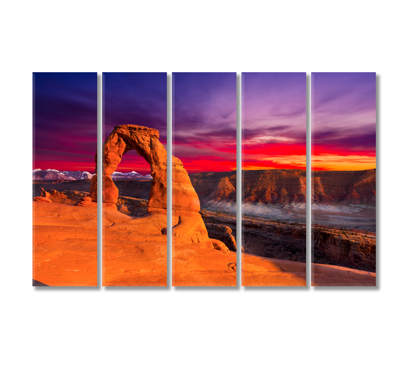 Delicate Arch Arches National Park Utah Canvas Print-Canvas Print-CetArt-5 Panels-36x24 inches-CetArt