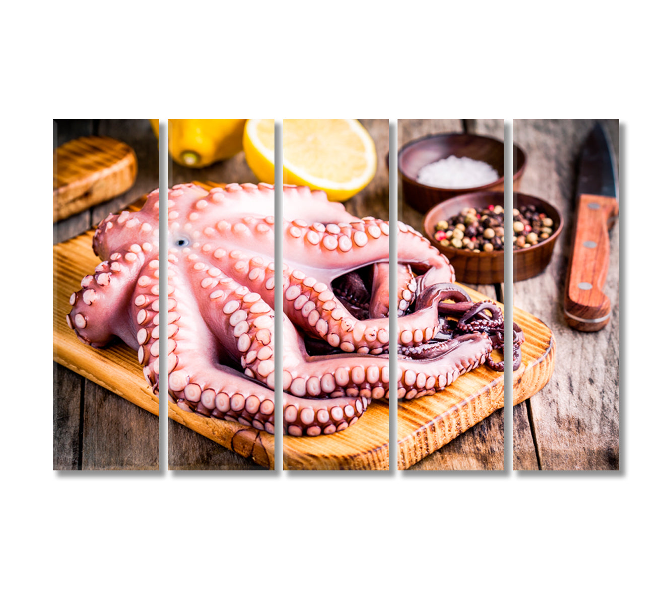 Fresh Octopus Canvas Print-Canvas Print-CetArt-5 Panels-36x24 inches-CetArt