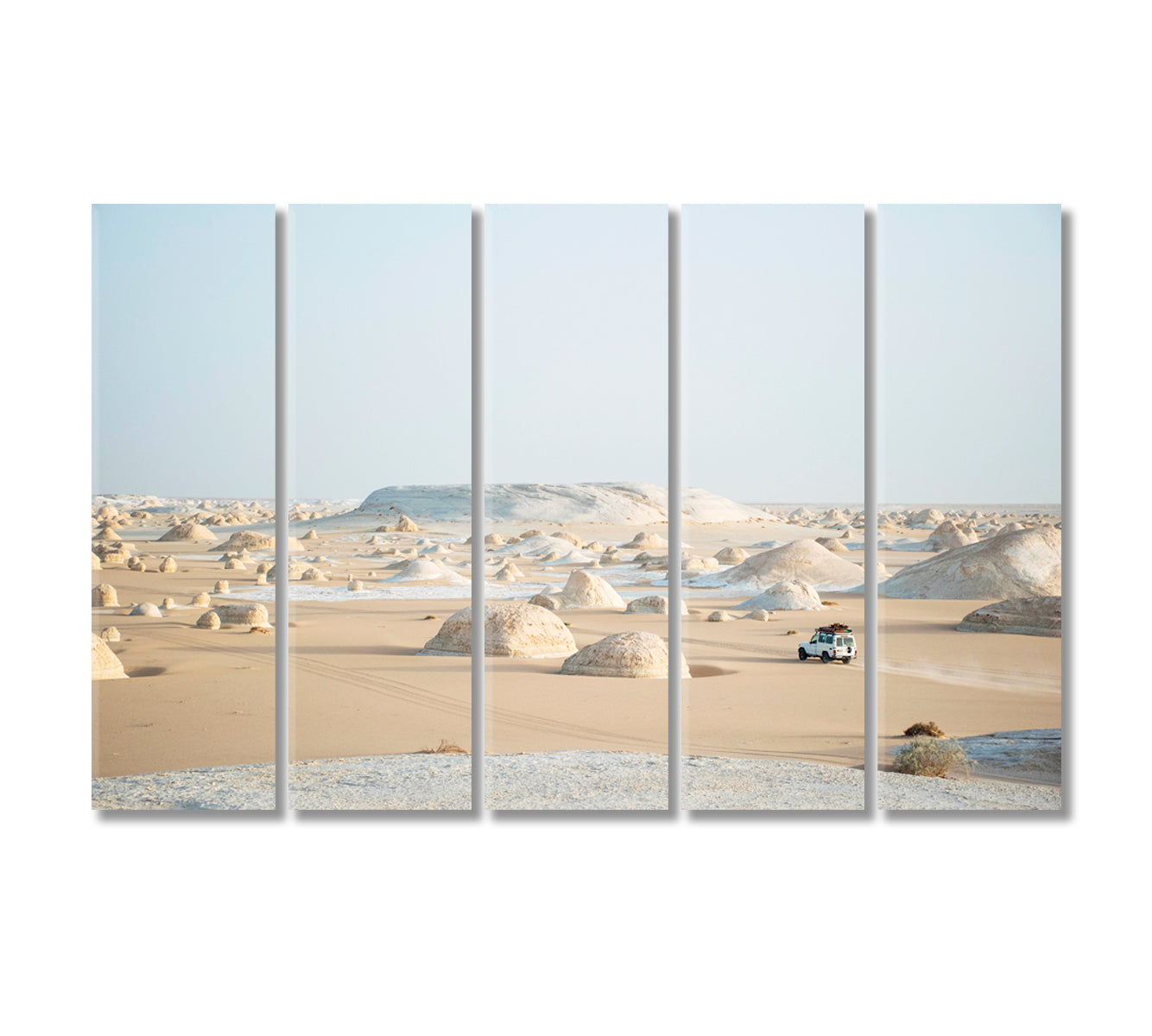 White Desert Bahariya Egypt Canvas Print-Canvas Print-CetArt-5 Panels-36x24 inches-CetArt