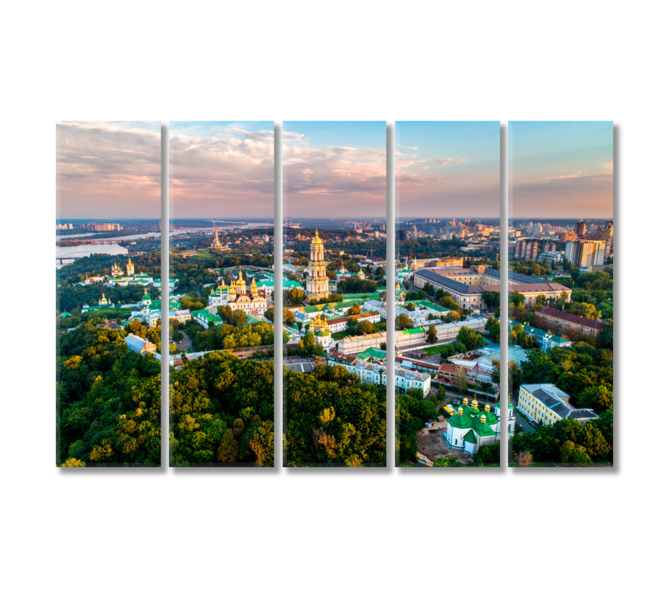 Pechersk Lavra in Kiev Ukraine UNESCO World Heritage Canvas Print-Canvas Print-CetArt-5 Panels-36x24 inches-CetArt