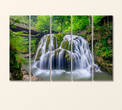 Bigar Cascade Falls Romania Canvas Print-Canvas Print-CetArt-5 Panels-36x24 inches-CetArt