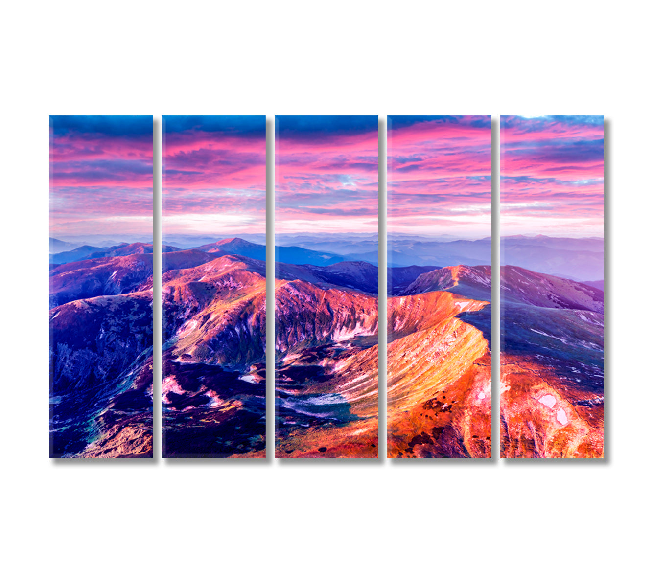 Stunning Mountain Landscape Canvas Print-Canvas Print-CetArt-5 Panels-36x24 inches-CetArt