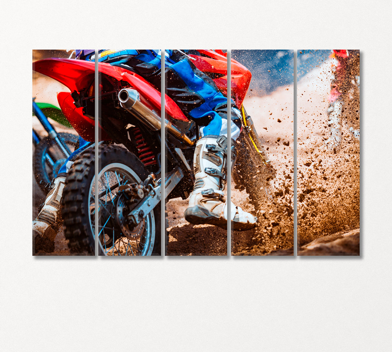 Mountain Bikes Racing Canvas Print-Canvas Print-CetArt-5 Panels-36x24 inches-CetArt