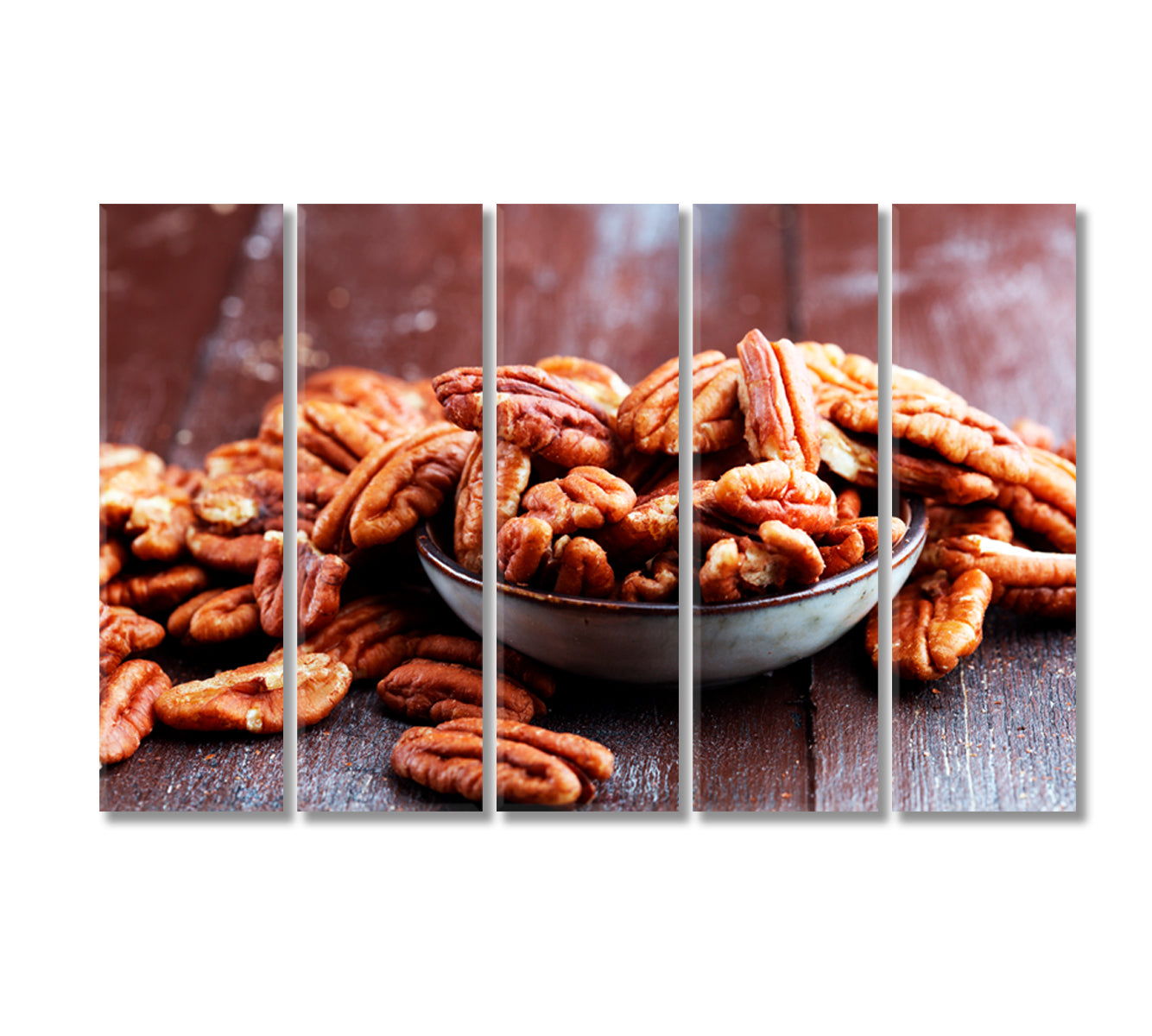 Pecan Nuts Canvas Print-Canvas Print-CetArt-5 Panels-36x24 inches-CetArt