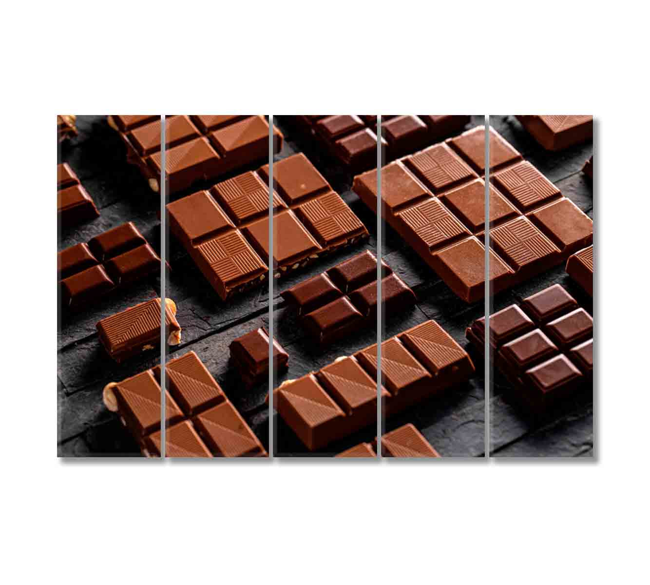 Tasty Milk Chocolate Canvas Print-Canvas Print-CetArt-5 Panels-36x24 inches-CetArt