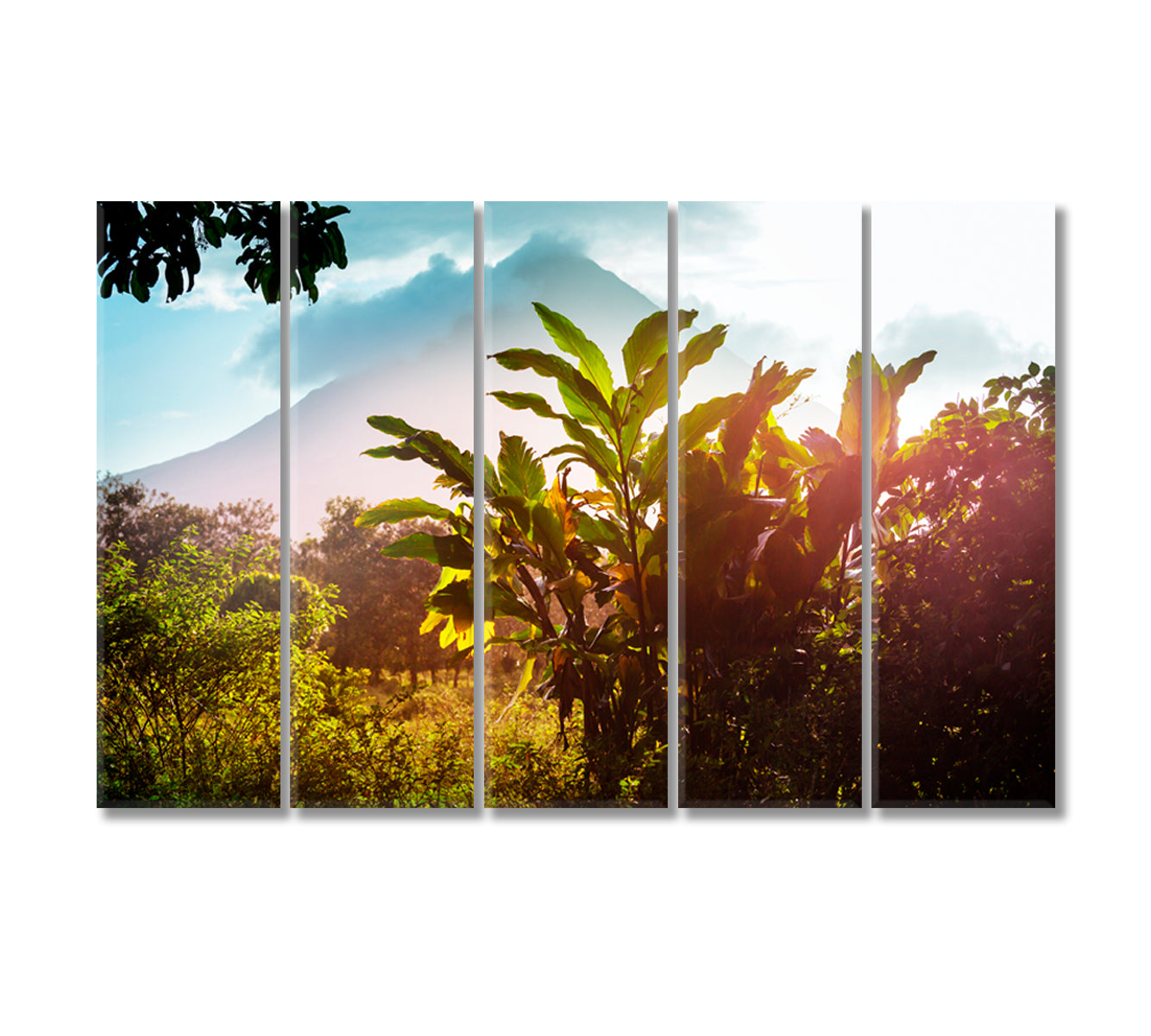 Picturesque Arenal Volcano Costa Rica Central America Canvas Print-Canvas Print-CetArt-5 Panels-36x24 inches-CetArt