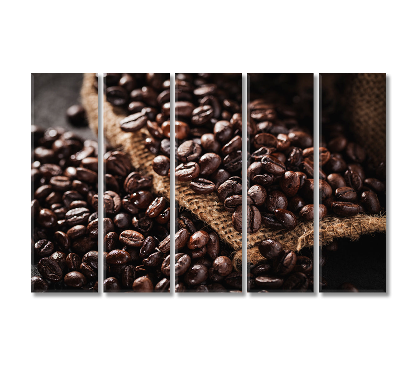 Coffee Beans Canvas Print-Canvas Print-CetArt-5 Panels-36x24 inches-CetArt