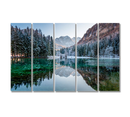 Plansarsko Jezero in Winter Slovenia Canvas Print-Canvas Print-CetArt-5 Panels-36x24 inches-CetArt