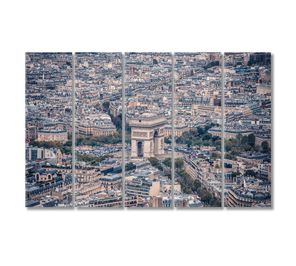 Arc de Triomphe in Paris Canvas Print-Canvas Print-CetArt-5 Panels-36x24 inches-CetArt