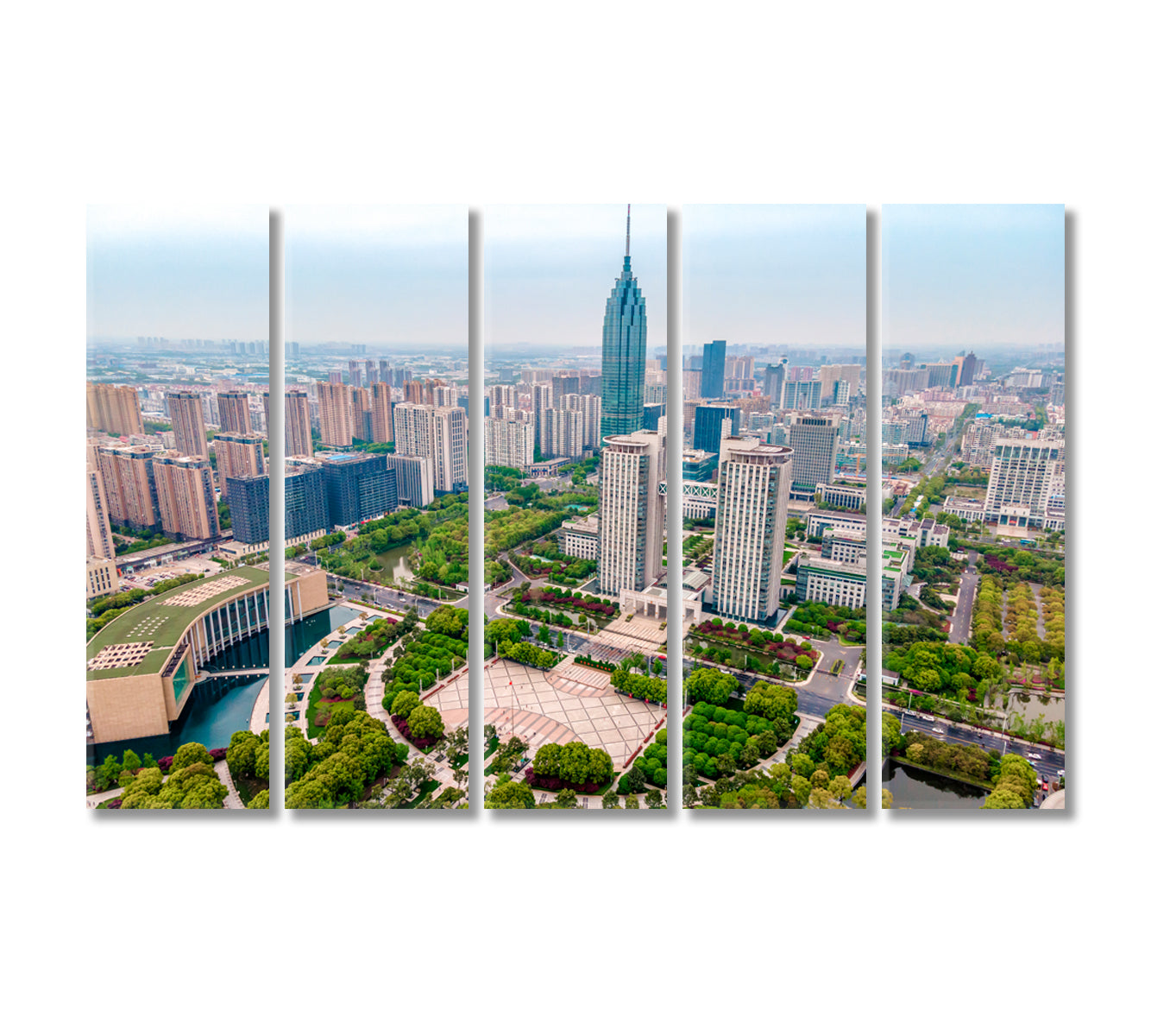 Changzhou Xintiandi Park Canvas Print-Canvas Print-CetArt-5 Panels-36x24 inches-CetArt