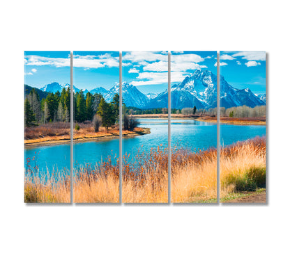 Grand Teton National Park Wyoming USA Canvas Print-Canvas Print-CetArt-5 Panels-36x24 inches-CetArt