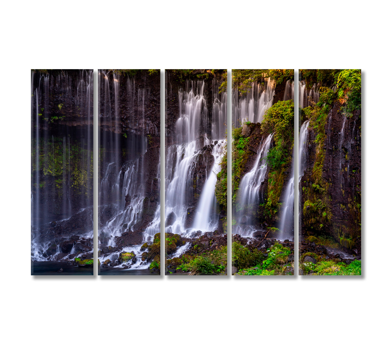 Shira-Ito Waterfall Japan Canvas Print-Canvas Print-CetArt-5 Panels-36x24 inches-CetArt