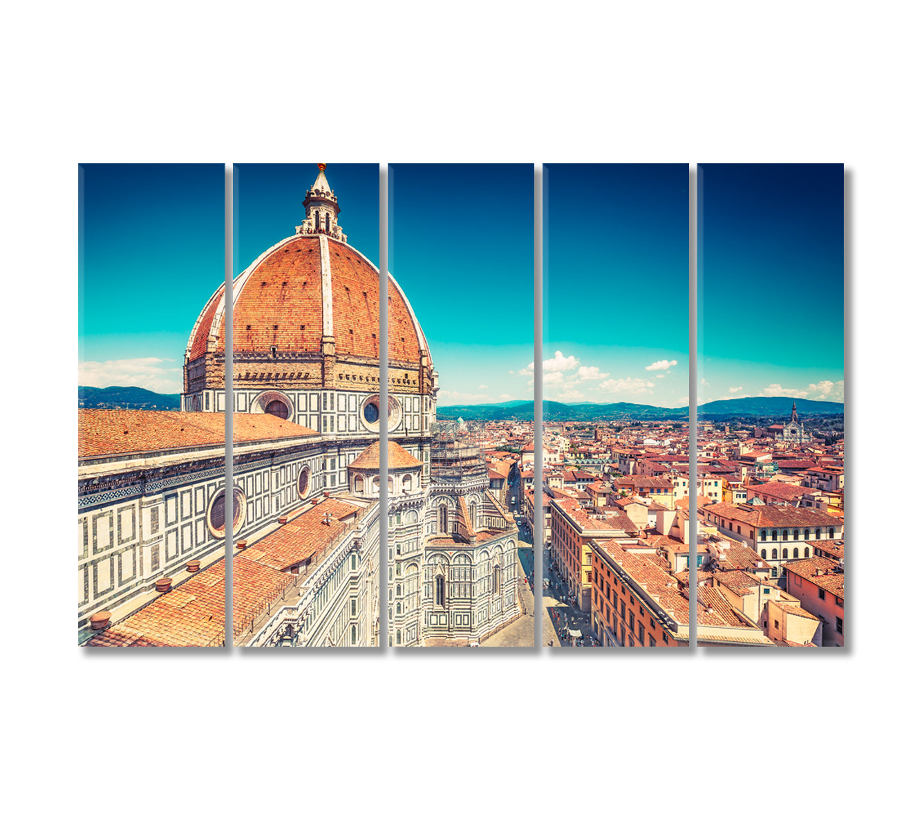 Santa Maria del Fiore Cathedral in Florence Italy Canvas Print-Canvas Print-CetArt-5 Panels-36x24 inches-CetArt