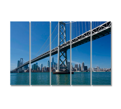 Golden Gate Bridge over San Francisco Bay Canvas Print-Canvas Print-CetArt-5 Panels-36x24 inches-CetArt