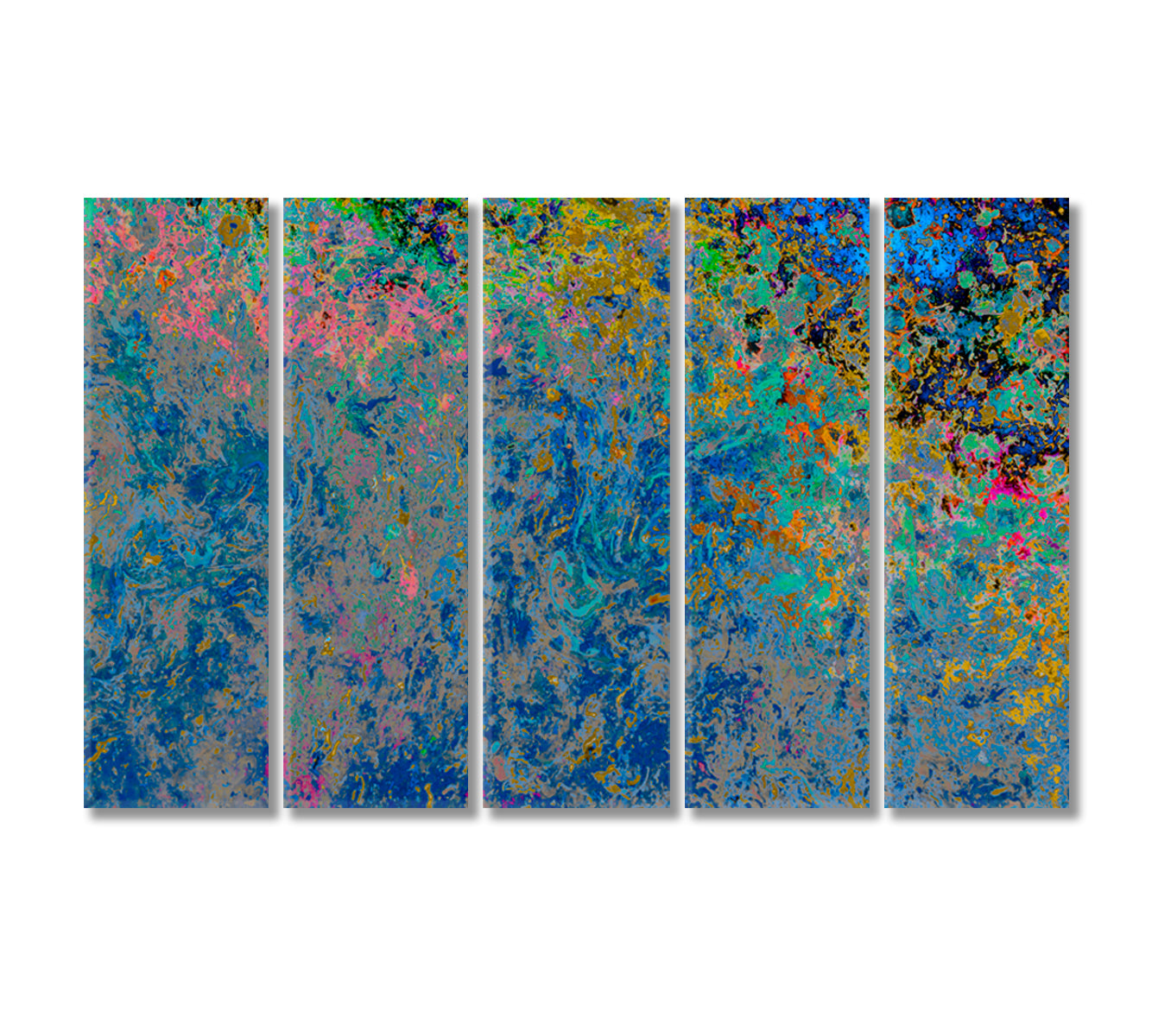 Vintage Abstraction Canvas Print-Canvas Print-CetArt-5 Panels-36x24 inches-CetArt