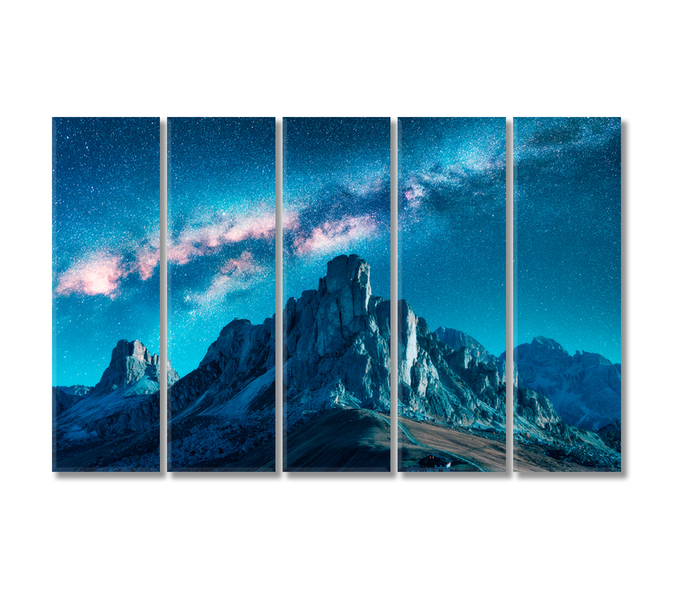 Milky Way in Dolomites Alps Italy Canvas Print-Canvas Print-CetArt-5 Panels-36x24 inches-CetArt