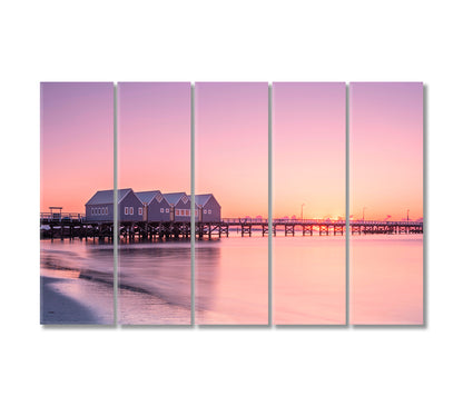 Busselton Jetty Western Australia Canvas Print-Canvas Print-CetArt-5 Panels-36x24 inches-CetArt