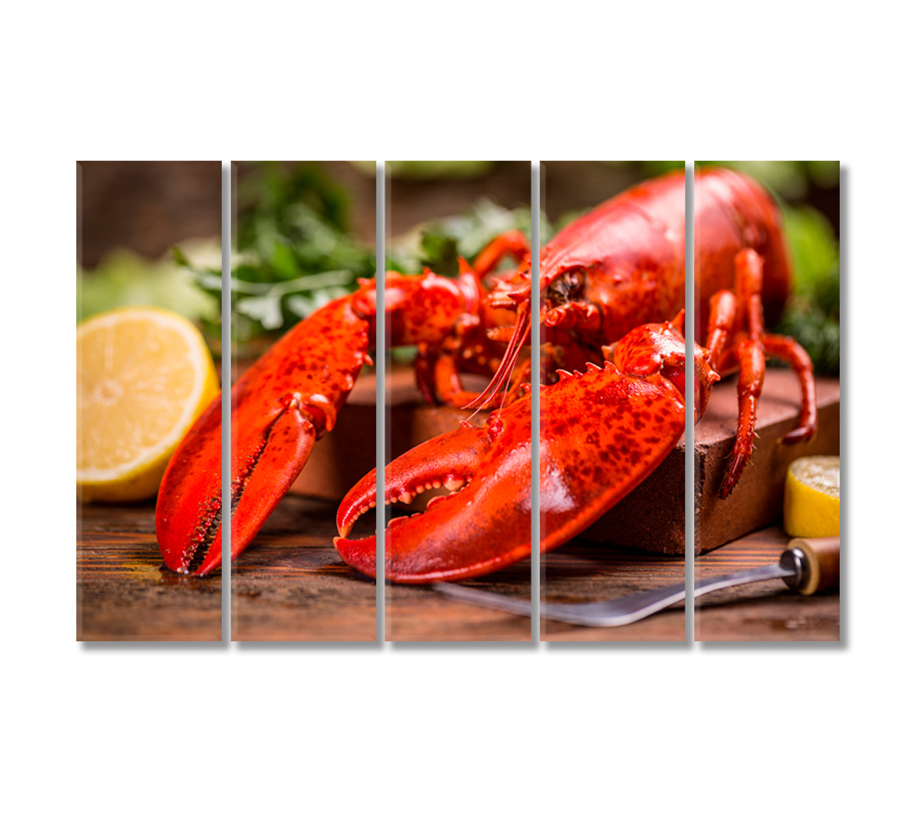 Boiled Lobster Canvas Print-Canvas Print-CetArt-5 Panels-36x24 inches-CetArt