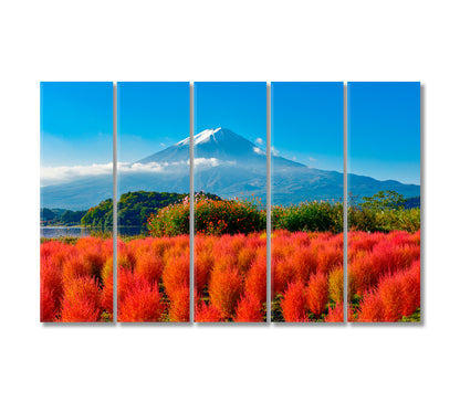 Mount Fuji in Autumn Canvas Print-Canvas Print-CetArt-5 Panels-36x24 inches-CetArt