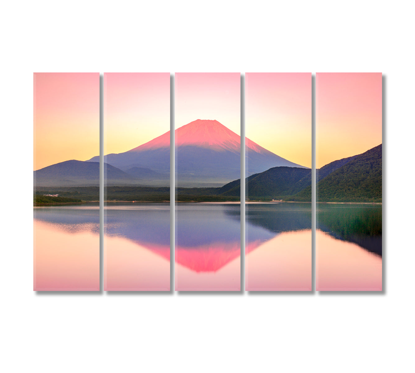 Mount Fuji in Sunset Japan Canvas Print-Canvas Print-CetArt-5 Panels-36x24 inches-CetArt