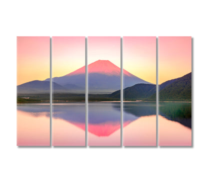 Mount Fuji in Sunset Japan Canvas Print-Canvas Print-CetArt-5 Panels-36x24 inches-CetArt