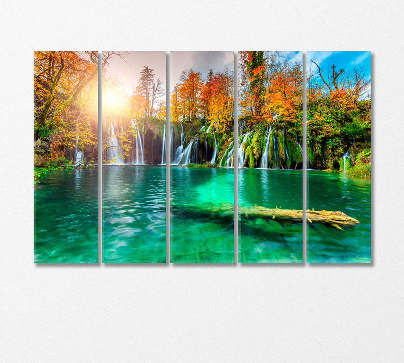 Waterfalls of Plitvice Lakes National Park Canvas Print-Canvas Print-CetArt-5 Panels-36x24 inches-CetArt