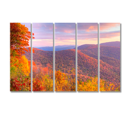 Fall in Shenandoah National Park Canvas Print-Canvas Print-CetArt-5 Panels-36x24 inches-CetArt