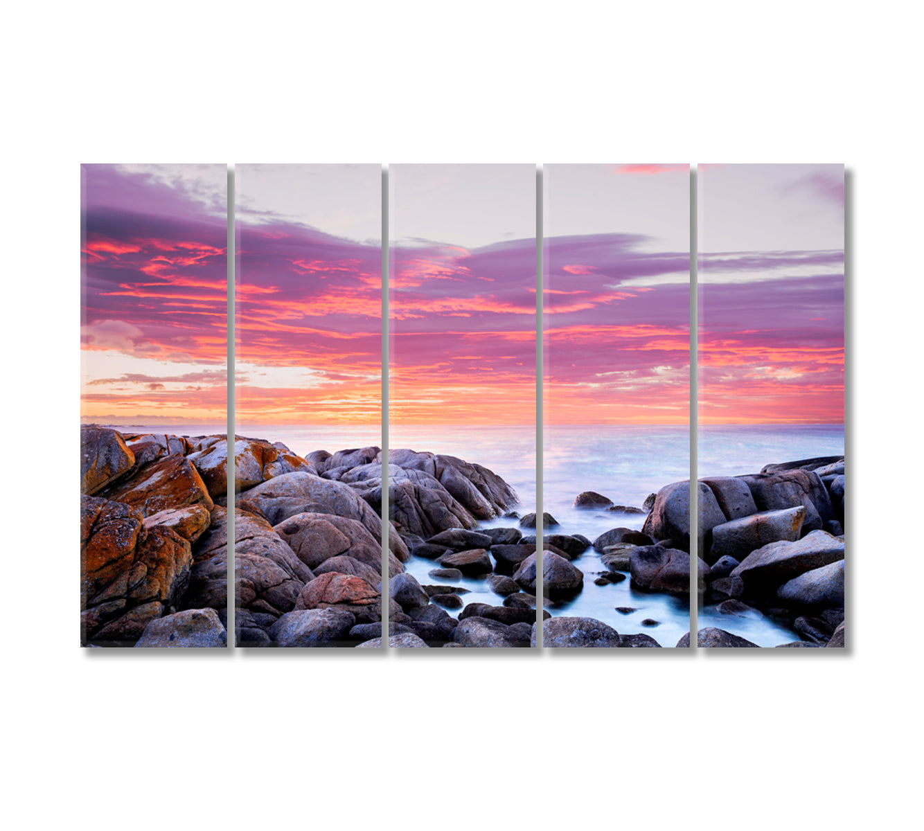 Bay of Fires Tasmania Canvas Print-Canvas Print-CetArt-5 Panels-36x24 inches-CetArt