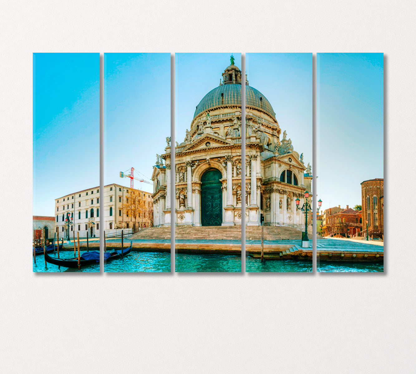 Church of Santa Maria Della Salute Venice Italy Canvas Print-Canvas Print-CetArt-5 Panels-36x24 inches-CetArt