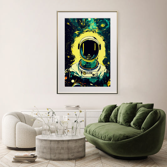 Abstract Astronaut in Spacesuit Posters Wall Art Prints-Vertical Posters NOT FRAMED-CetArt-8″x10″ inches-CetArt