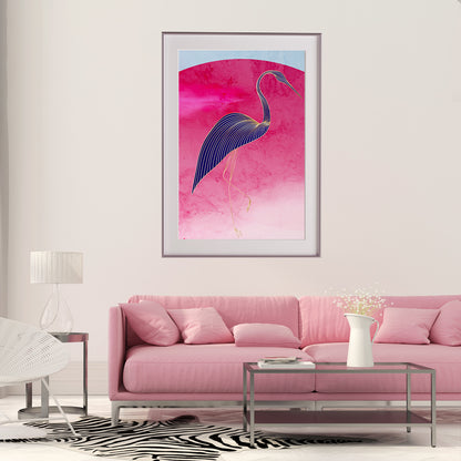 Abstract Japanese Crane Poster Print Modern Wall Art-Vertical Posters NOT FRAMED-CetArt-8″x10″ inches-CetArt