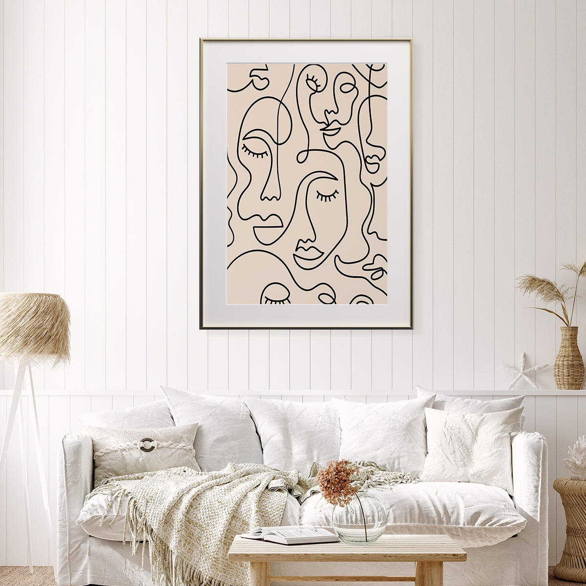 Abstract Face Line Art Poster Print Modern Wall Art-Vertical Posters NOT FRAMED-CetArt-8″x10″ inches-CetArt