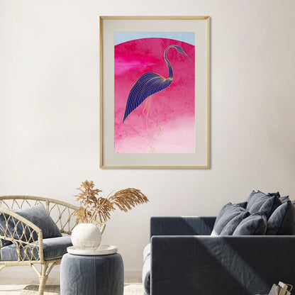 Abstract Japanese Crane Poster Print Modern Wall Art-Vertical Posters NOT FRAMED-CetArt-8″x10″ inches-CetArt