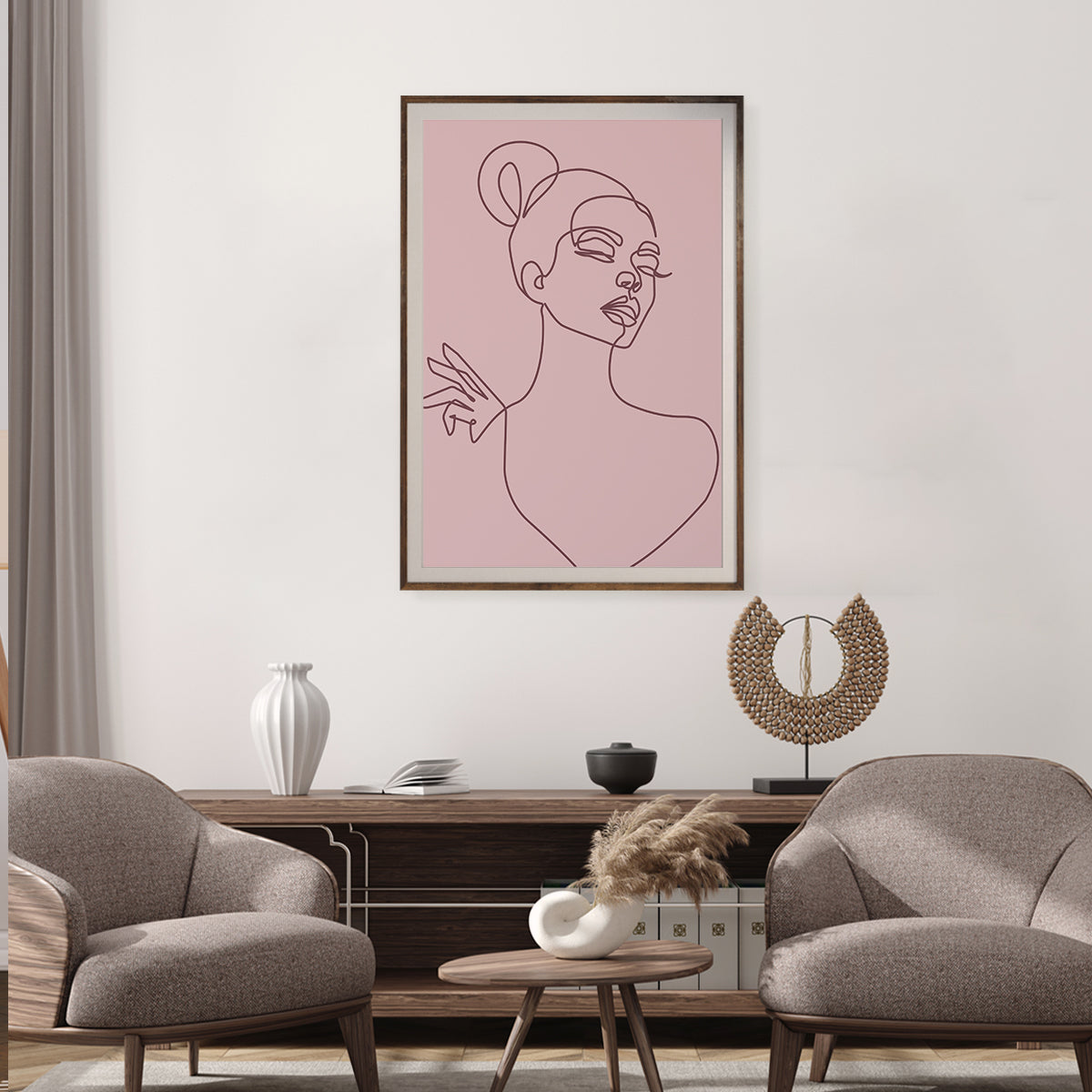 Abstract Line Art Woman Silhouette Trendy Posters For Home-Vertical Posters NOT FRAMED-CetArt-8″x10″ inches-CetArt