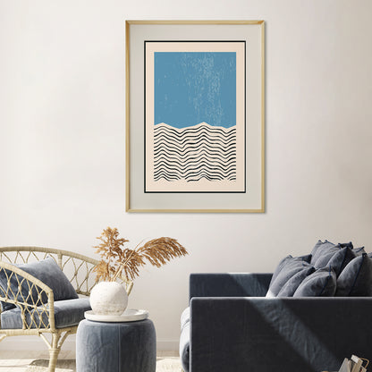 Abstract Minimalist Blue Sea Poster Art For Home Decor-Vertical Posters NOT FRAMED-CetArt-8″x10″ inches-CetArt