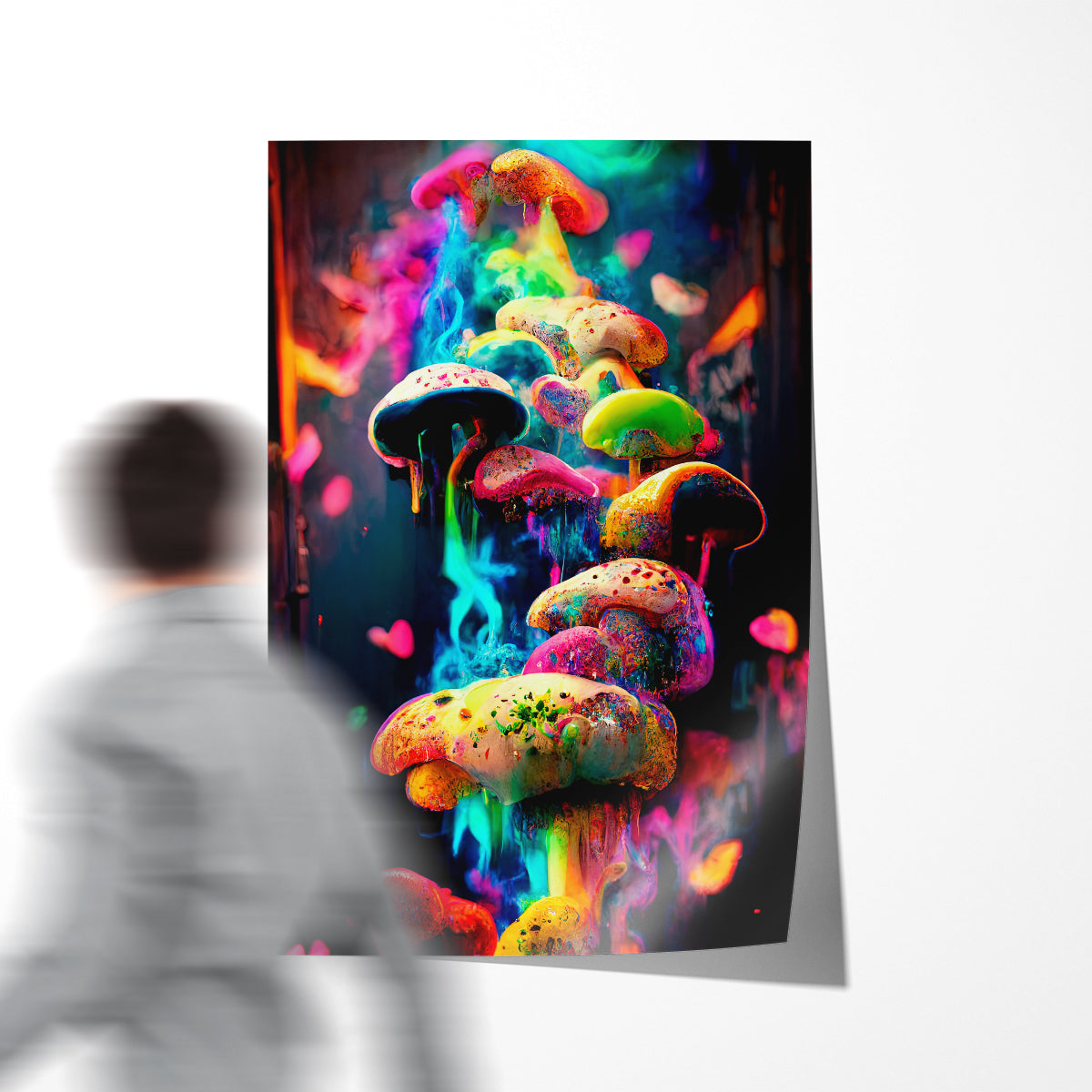 Surreal Multicolor Mushrooms Modern Abstract Art Posters-Vertical Posters NOT FRAMED-CetArt-8″x10″ inches-CetArt