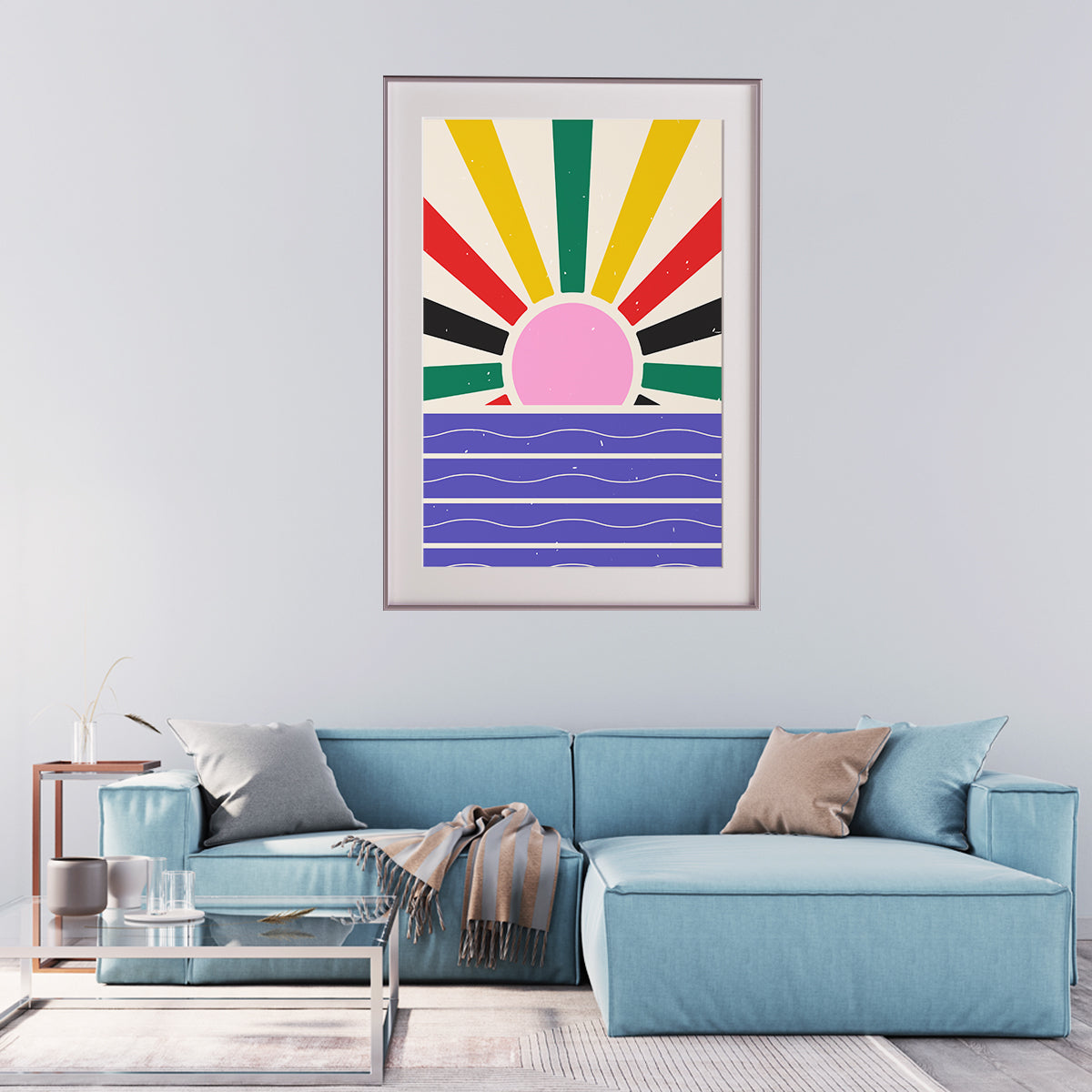 Pop Art Multicolor Sun Poster-Vertical Posters NOT FRAMED-CetArt-8″x10″ inches-CetArt